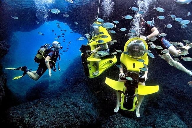 Dive with an Underwater Scooter