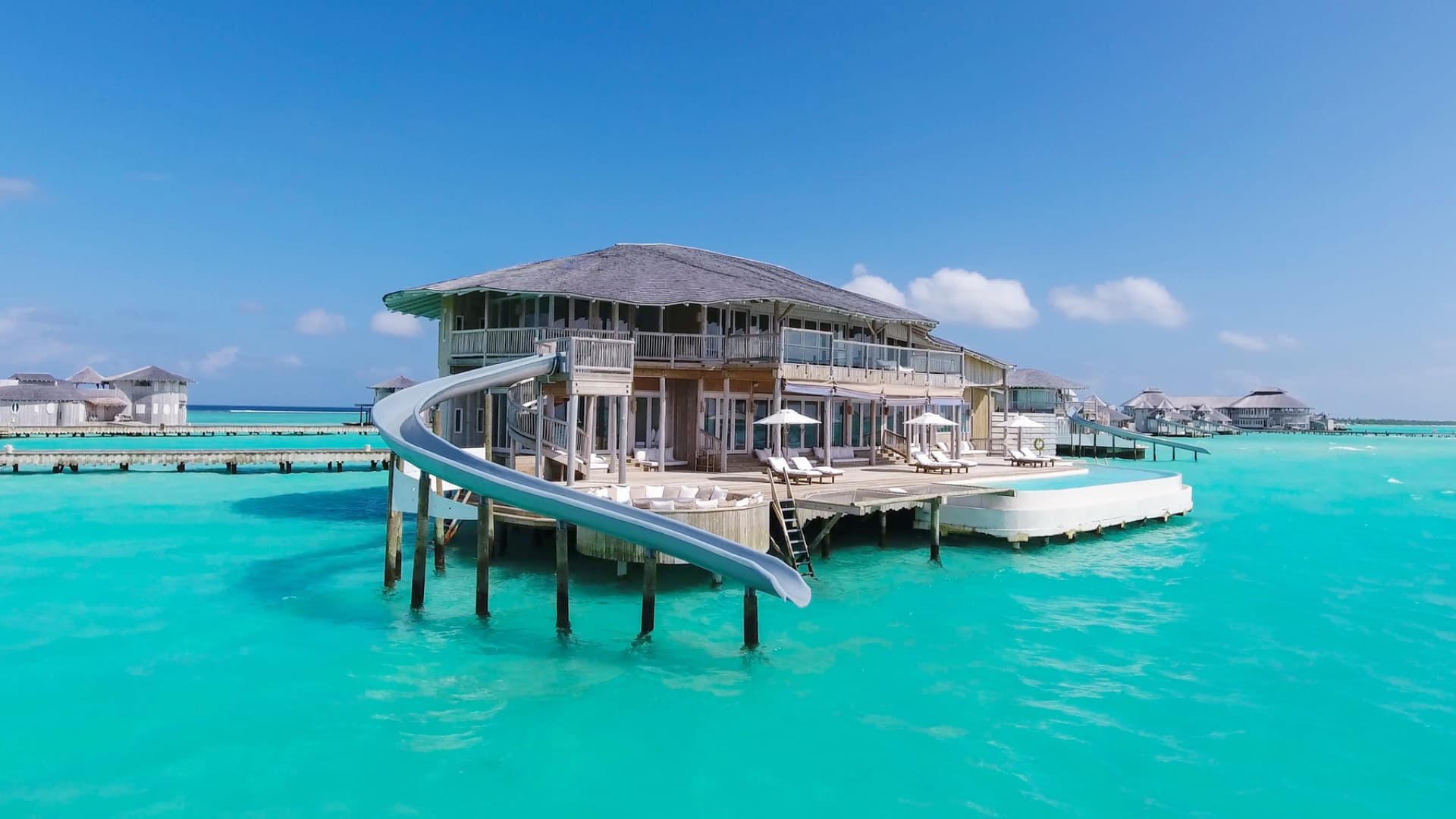 Luxury Water Villas with Slides